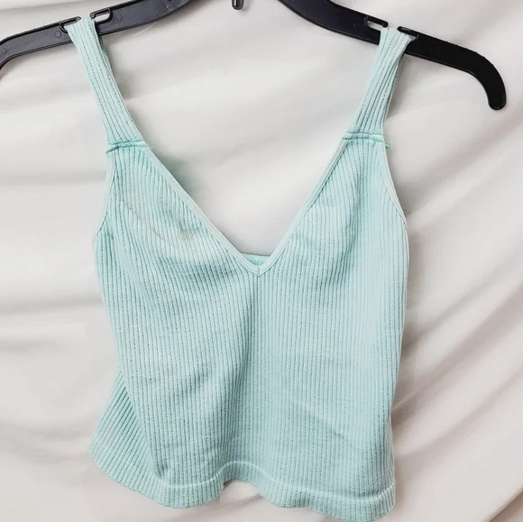 NWOT Free People Movement Washed Seamless Ribbed Crop tank size XS/S - Picture 2 of 6